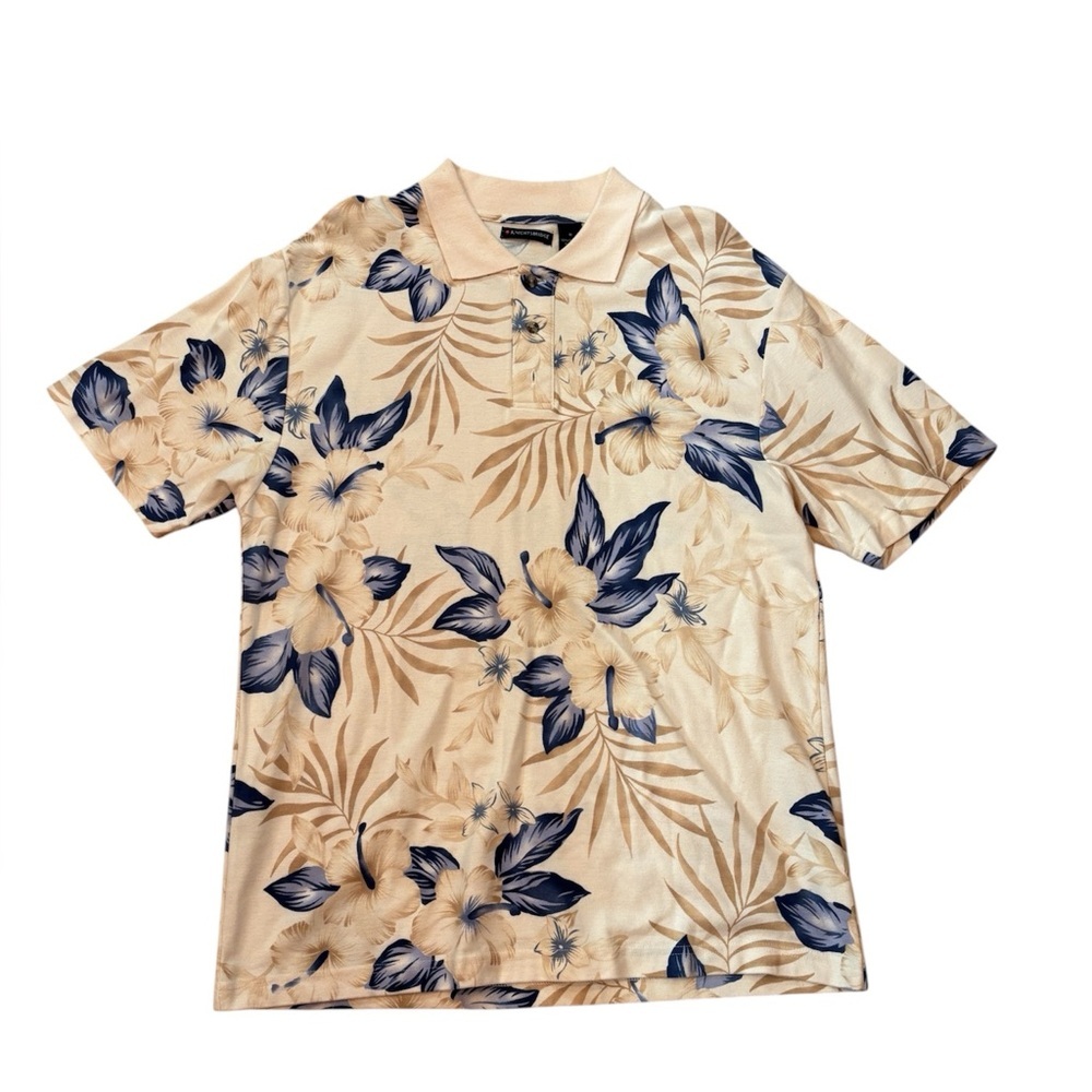 Knightsbridge Men’s Hawaiian Polo Shirt Size Medium